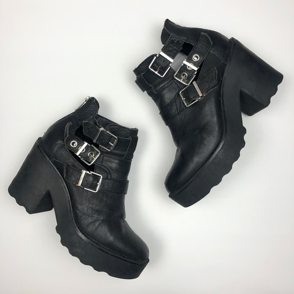 Steve Madden Shoes - Steve Madden Cutout Belted Platform Boots